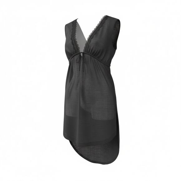 Banana Republic Dresses & Skirts - Banana Republic sheer cotton tunic dress black sleeveless vixen boho womens L